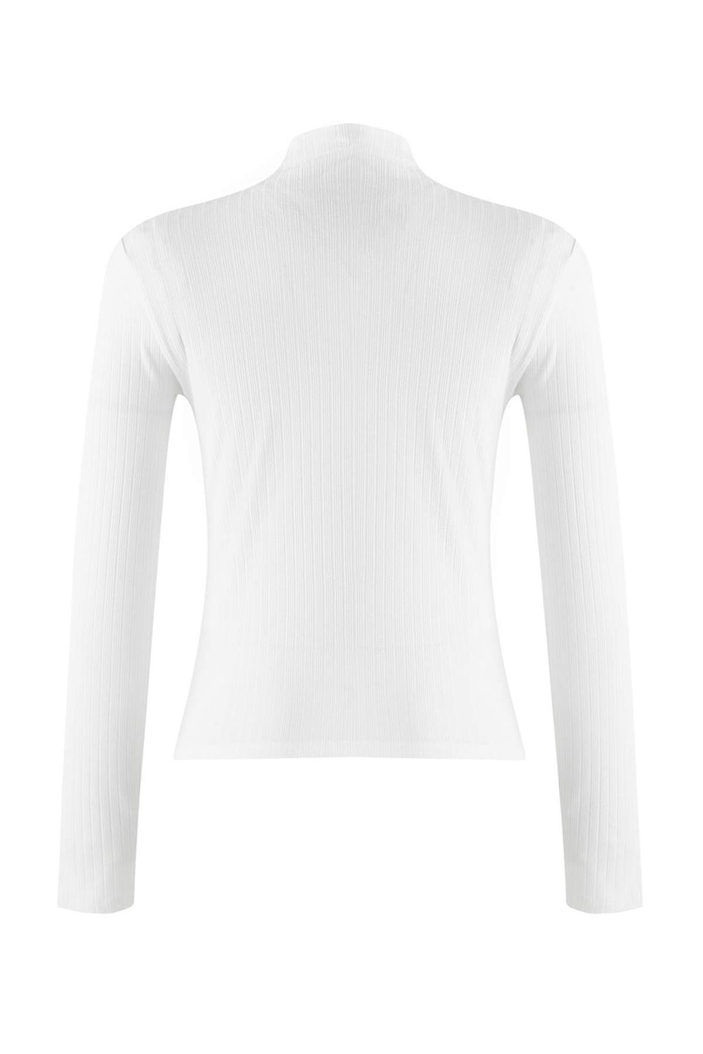 Ekru More Sustainable Fitted/Vucuda Oturan Fitilli Esnek Orme Bluz TWOAW26BZ00227 - Trendyolmilla фото 4