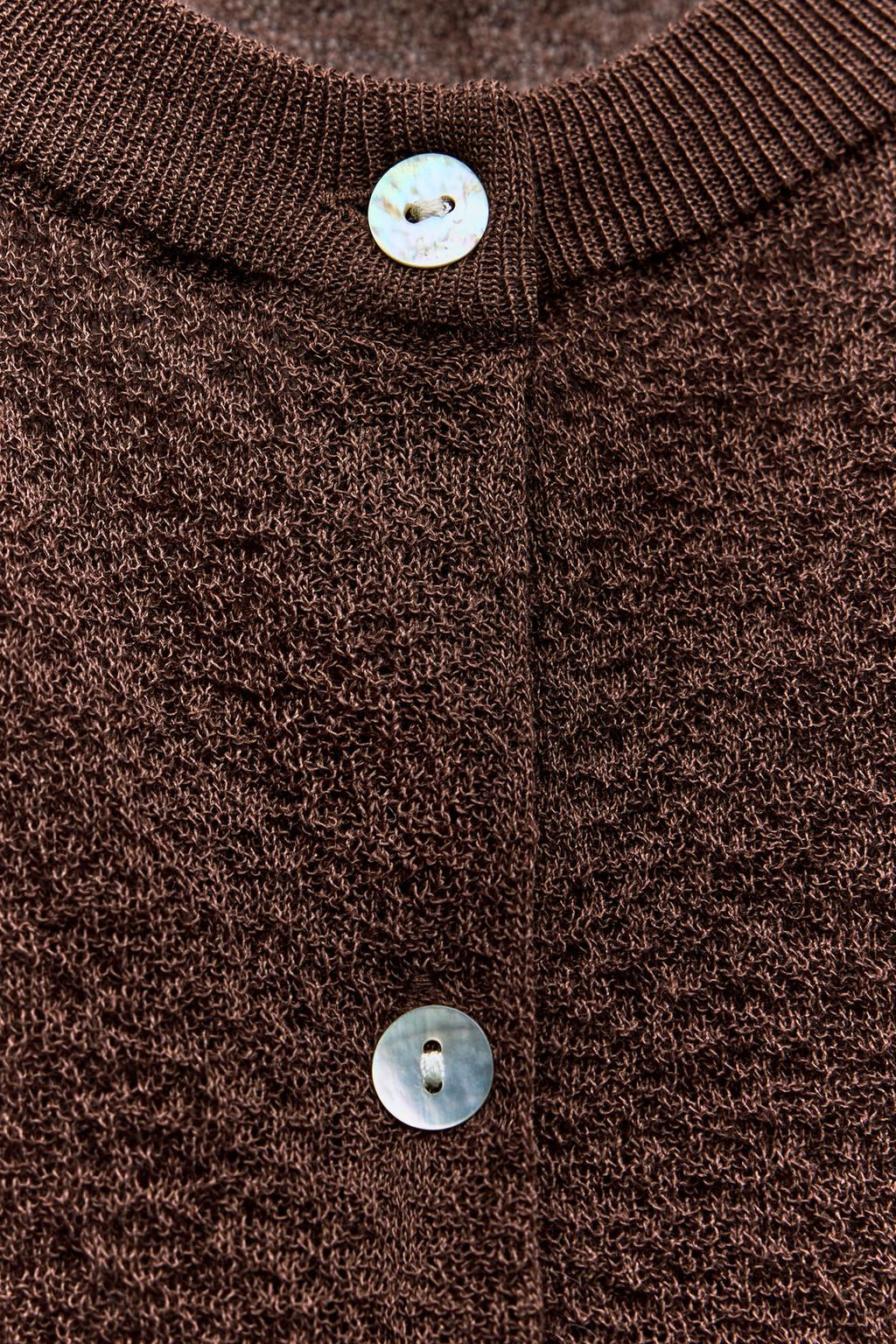 FINE KNIT CARDIGAN - Zara фото 6