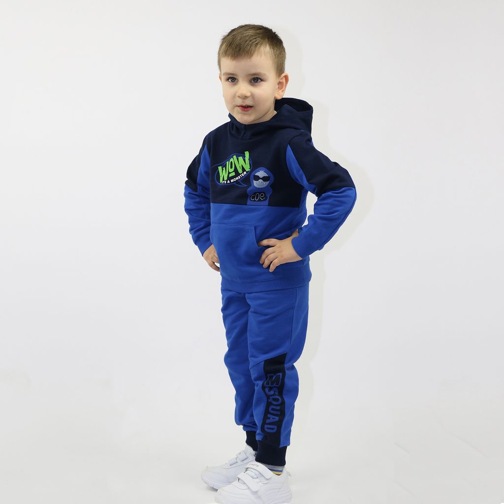 CRB wear/CWK 62496 Джемпер модель худи для мальчика, темно-синий-синий/Ex.Cherubino  фото 2