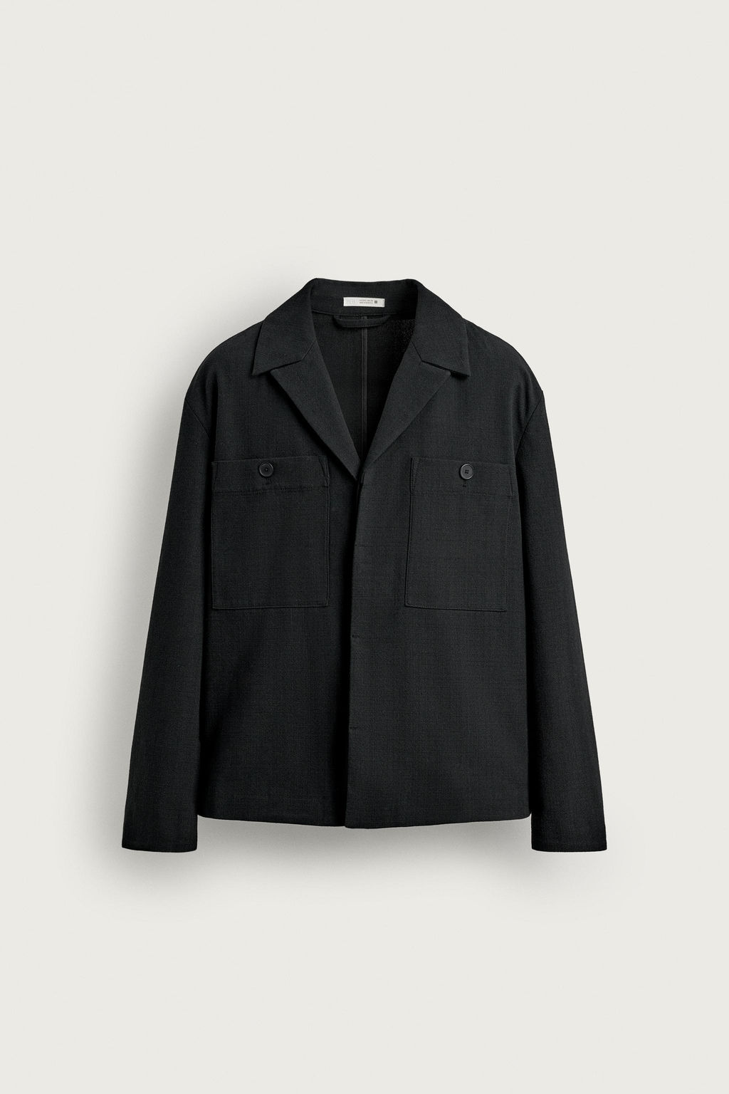 SOBRECAMISA RELAXED FIT BOLSILLOS / Negro - Zara фото 6