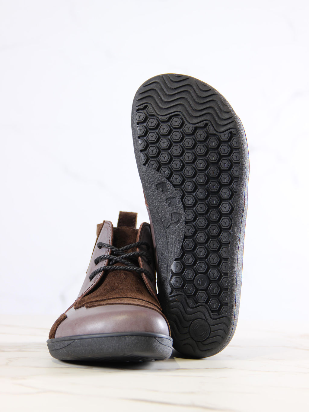 Ботинки 305.Натаbl. Вакса коричневая+корич замша/Байка