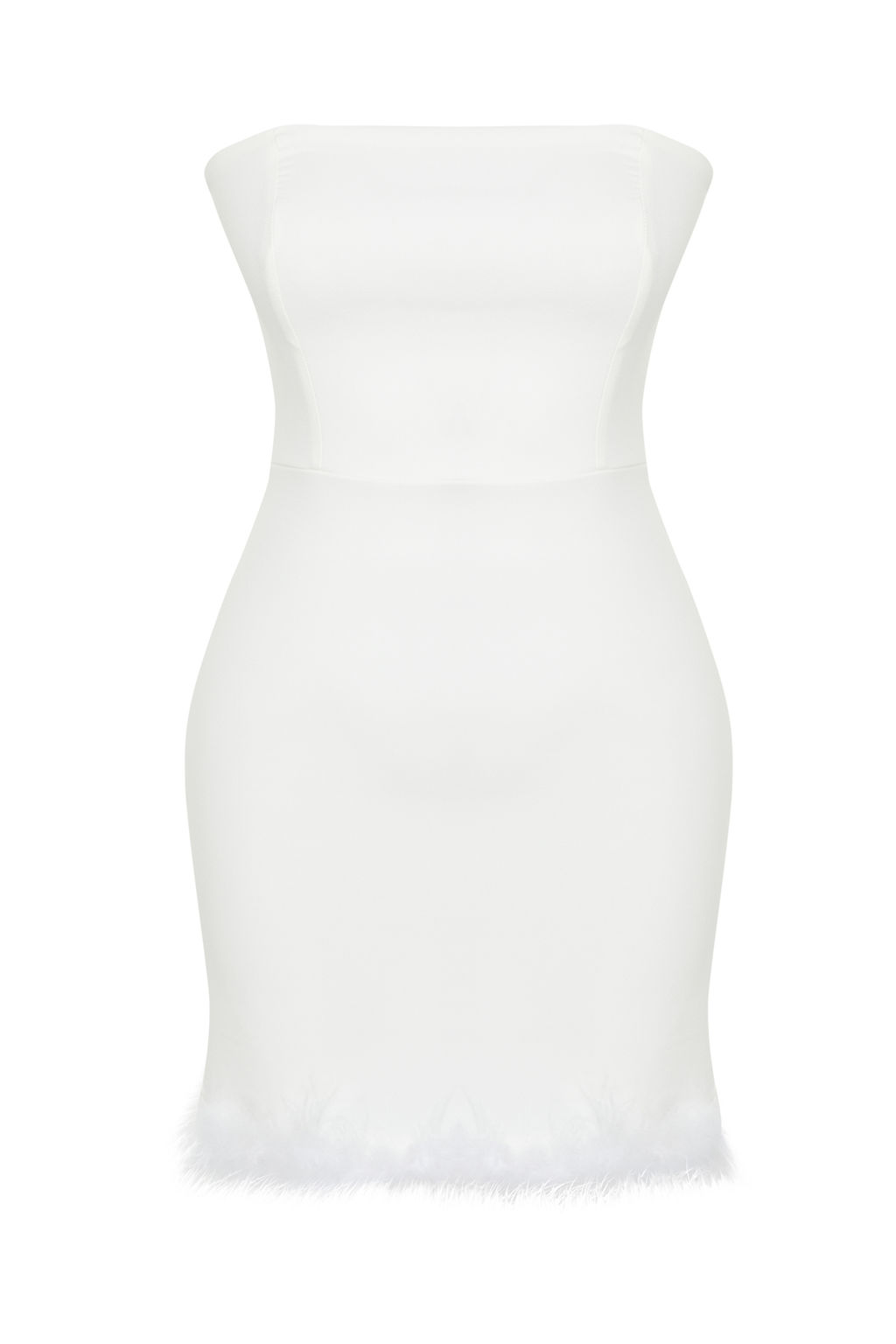 Bridal Beyaz Vucuda Oturan Otrisli Dokuma K?sa Dugun/Nikah S?k Abiye Elbise TPRSS24EL00115 - Trendyolmilla фото 8