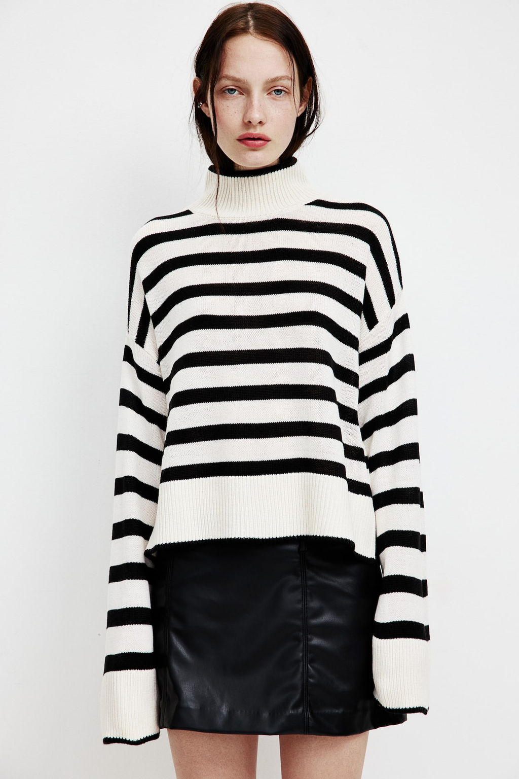 Jersey de punto fino con cuello perkins