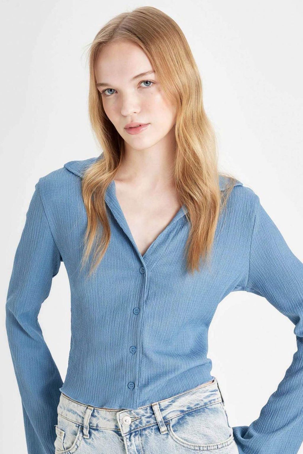 Coool Fitted Uzun Kollu Gomlek - Defacto фото 3