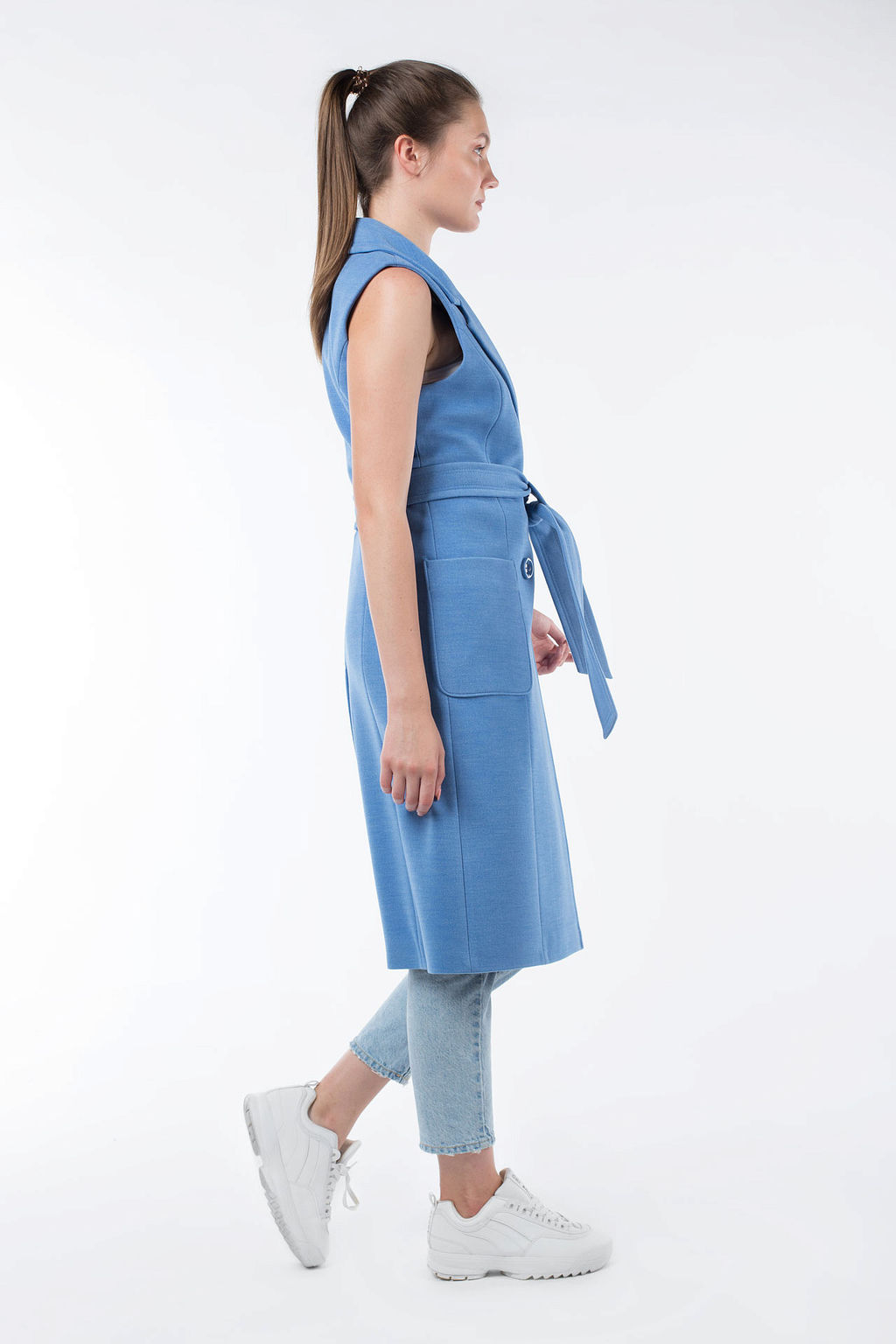 01-09081 Пальто женское демисезонное (пояс) - El podio фото 2