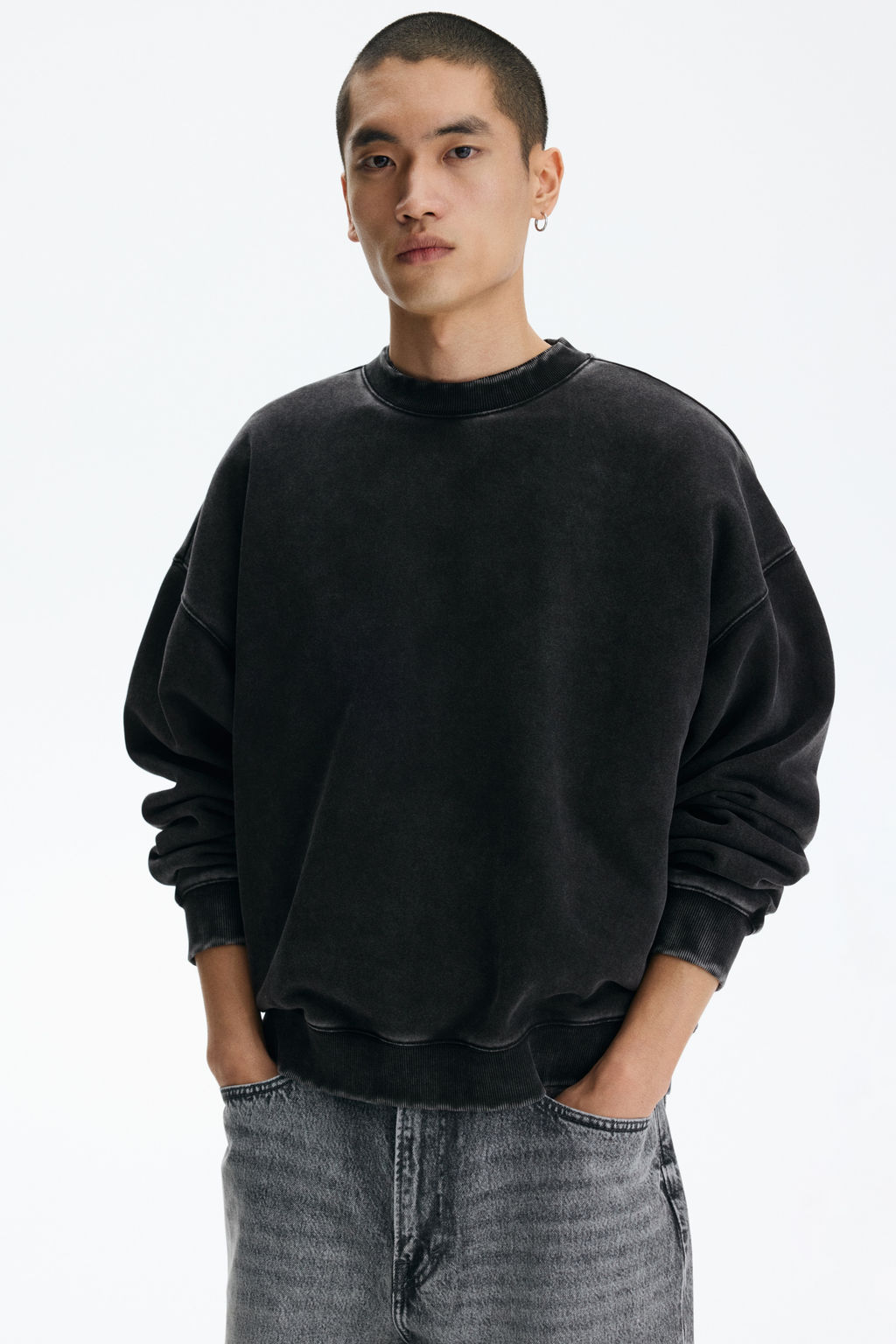 Sudadera con efecto lavado Oversized Fit - H&m фото 2