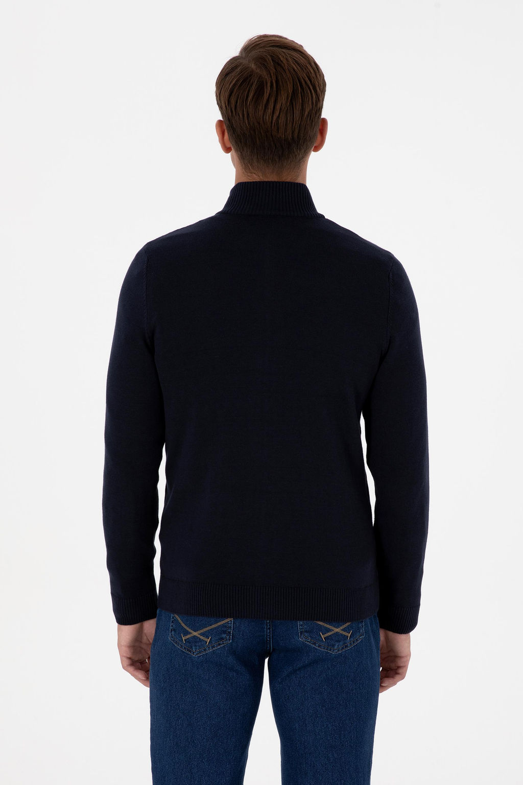 Erkek Slim Fit Lacivert Basic Triko H_rka Sepette S_rpriz _ndirim - U.s. polo assn фото 12