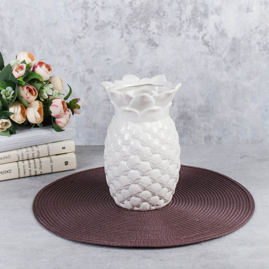 Ваза Ананас 21 см / 93058W /уп 24/белая - Галеонтрейд фото 12