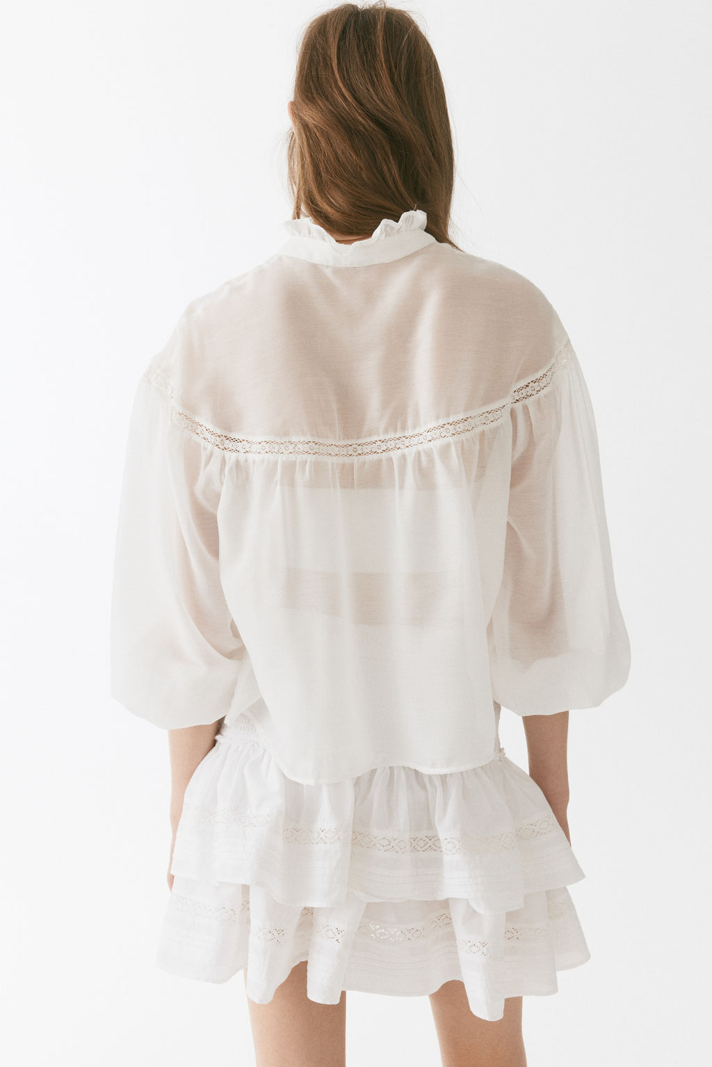 Blusa de manga globo con volantes - H&m фото 5