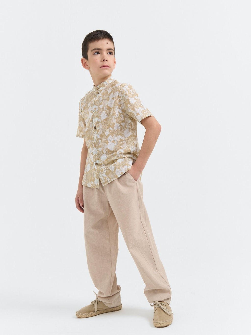 Рубашка хлопковая Тропики с коротким рукавом 7+ - Bungly фото 4