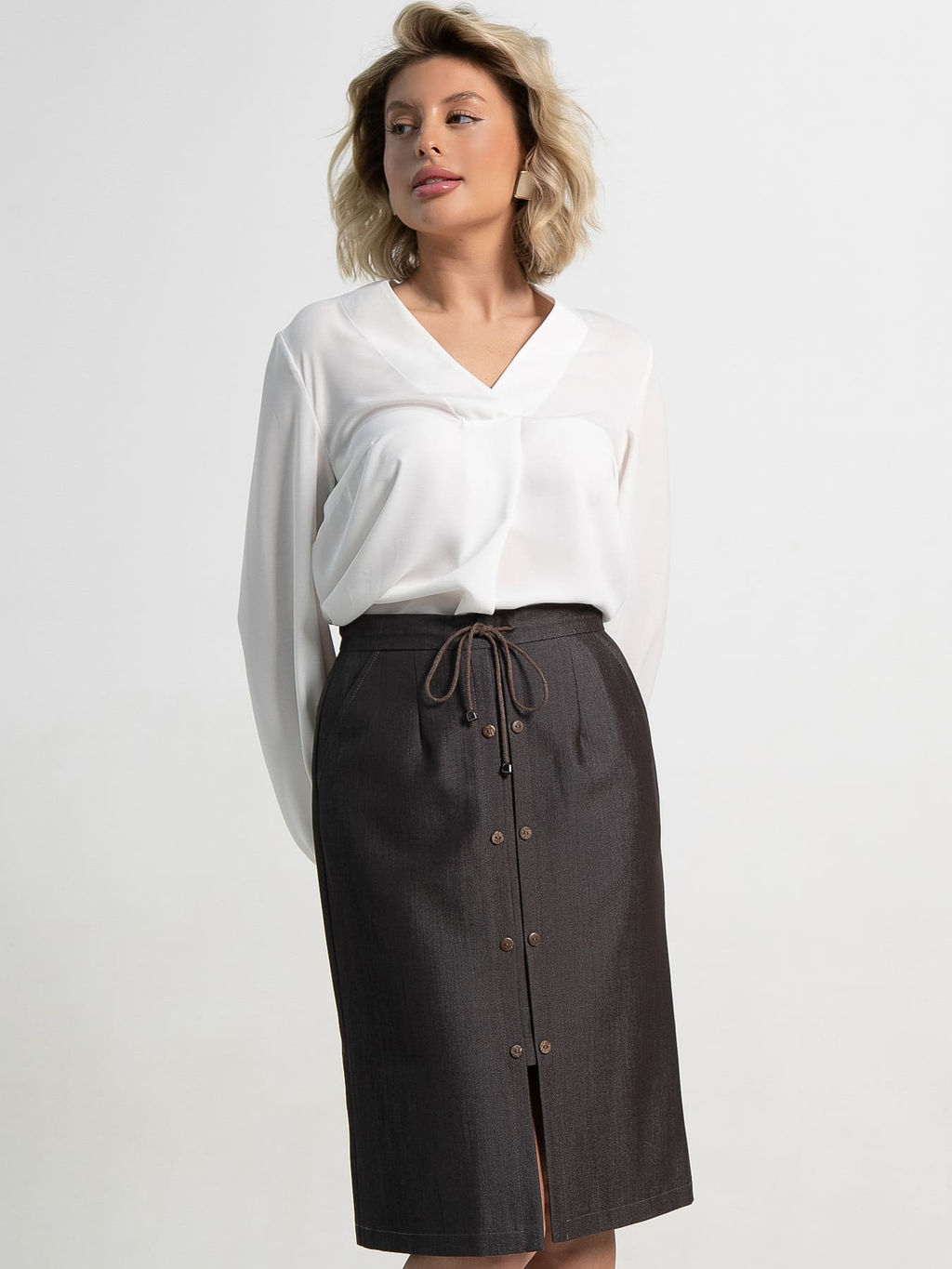 Юбка Этна (коричневая) Ю15109-3М - Lt collection фото 5