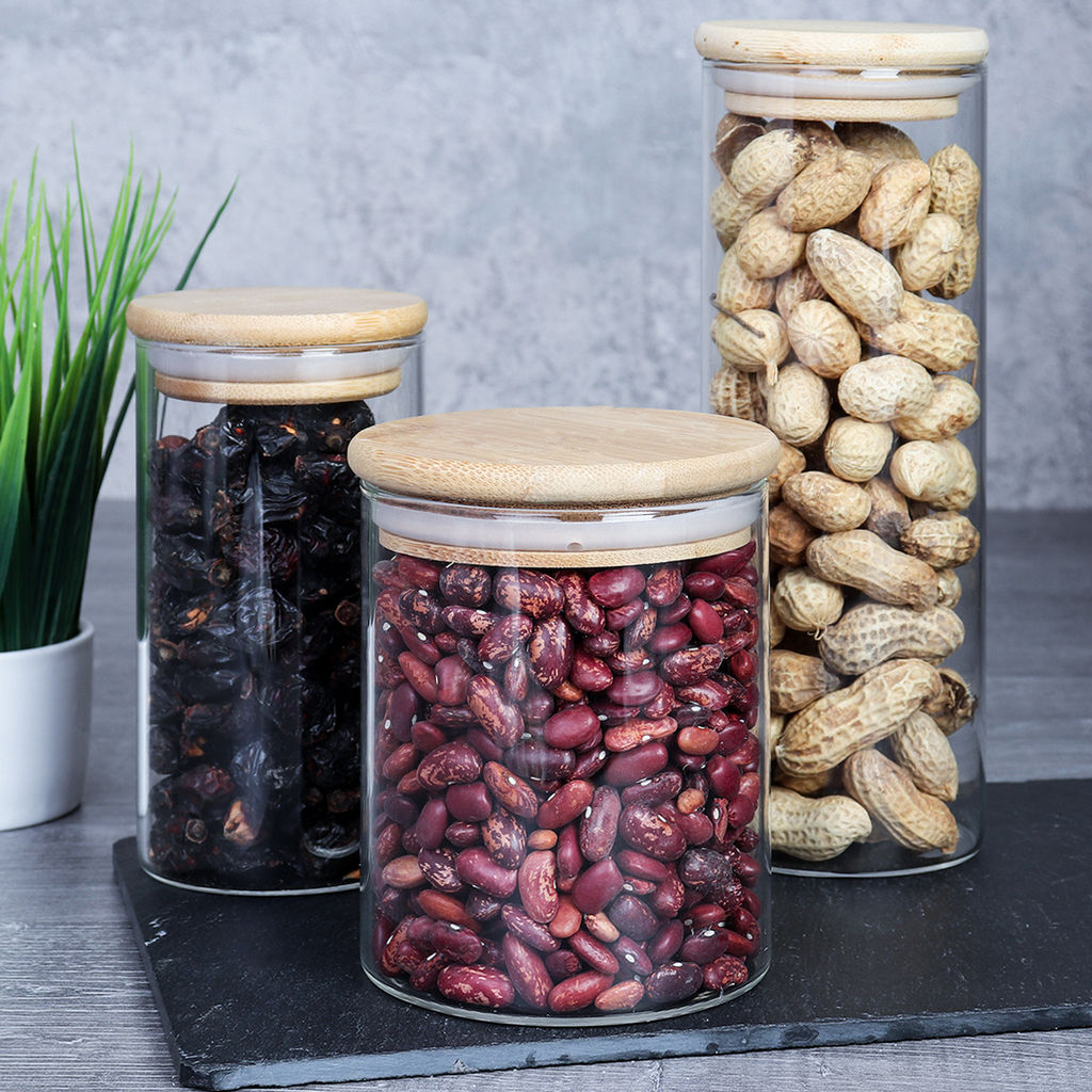 Банка для сыпучих бамбуковая крышка d-85/100 мм 500 мл /GT-35-121/уп120/ - Галеонтрейд фото 17