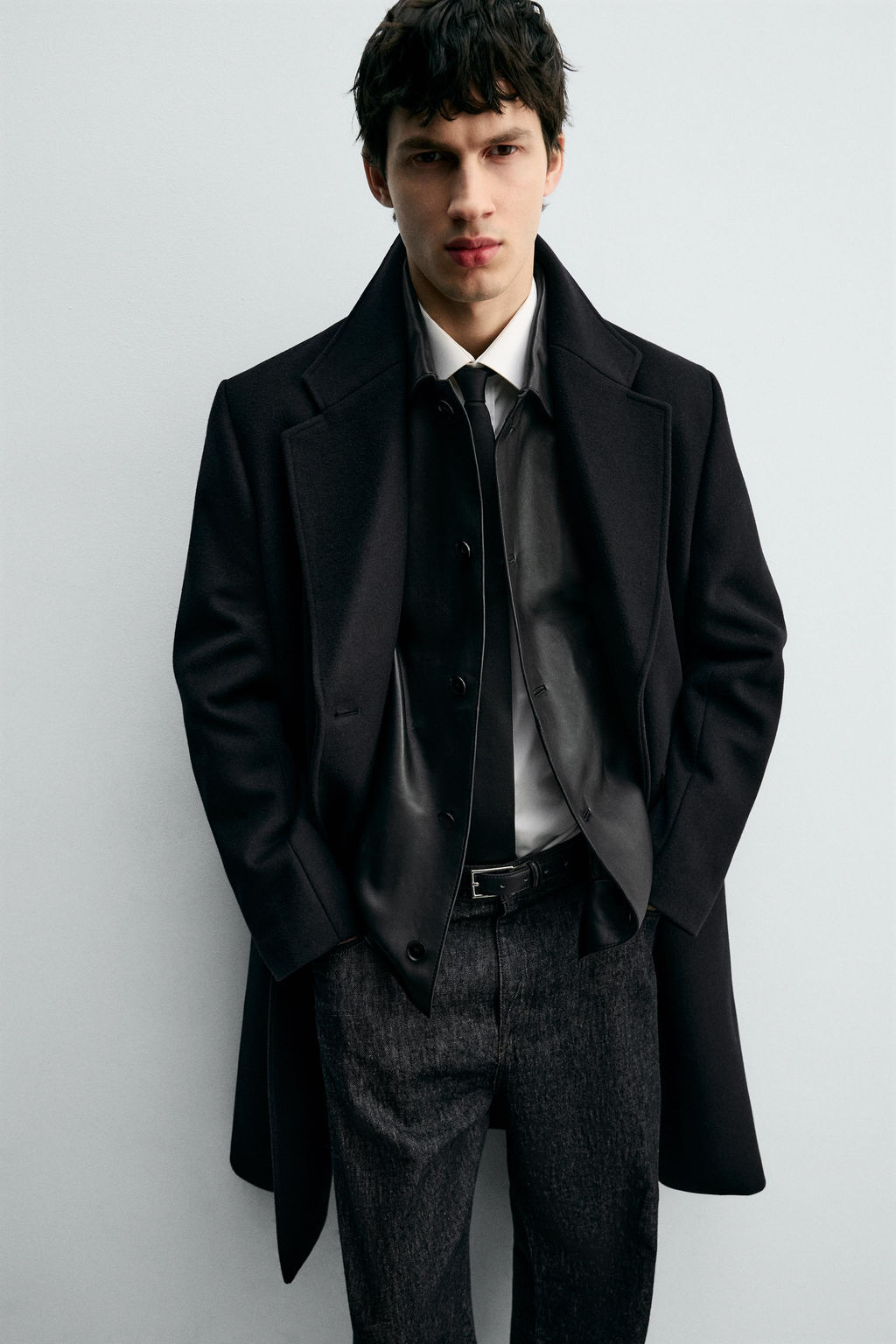 WOOL BLEND DOUBLE-BREASTED COAT