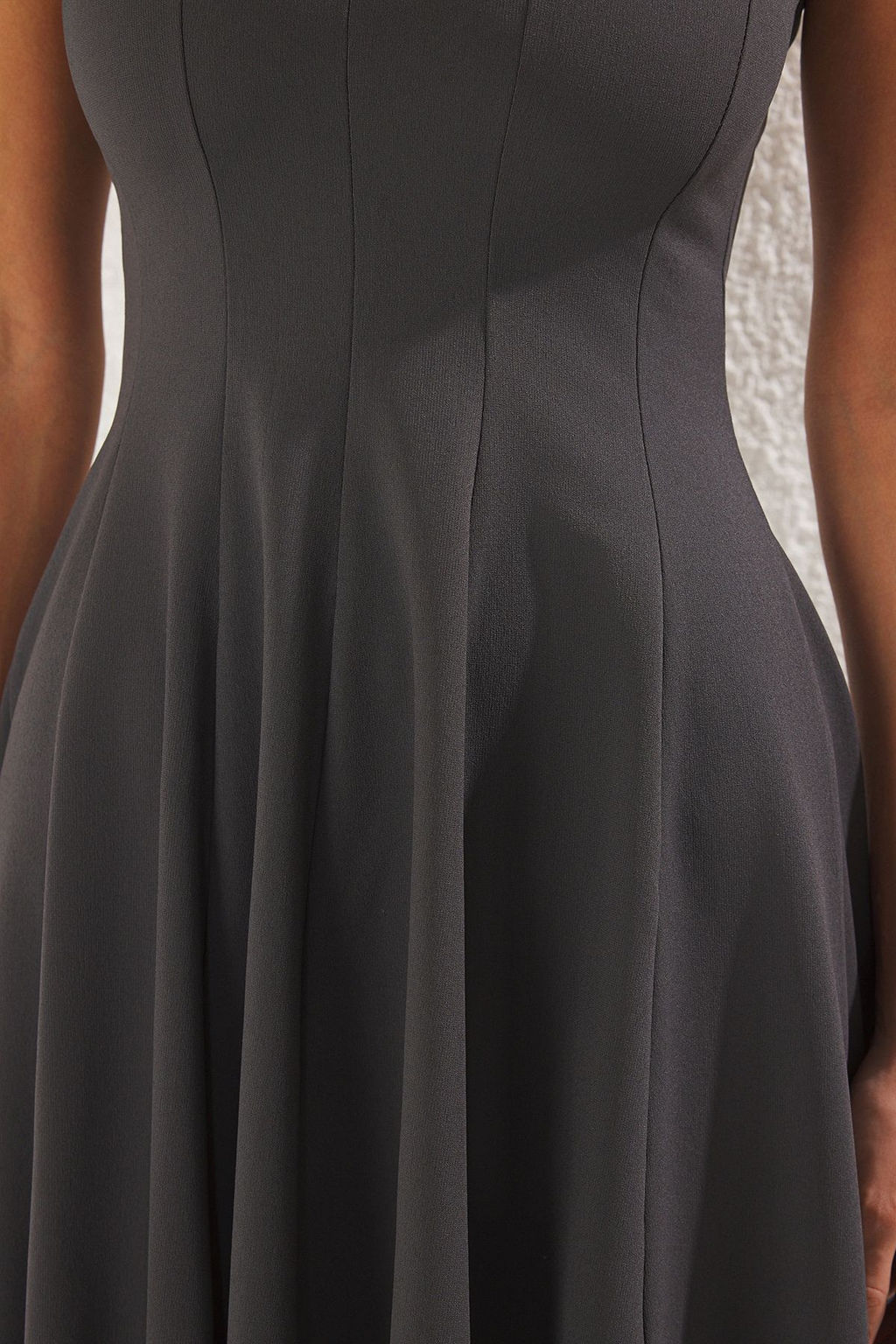 Beyaz Etegi Godeli Mini Orme Elbise TWOSS25EL00231 - Trendyolmilla фото 7