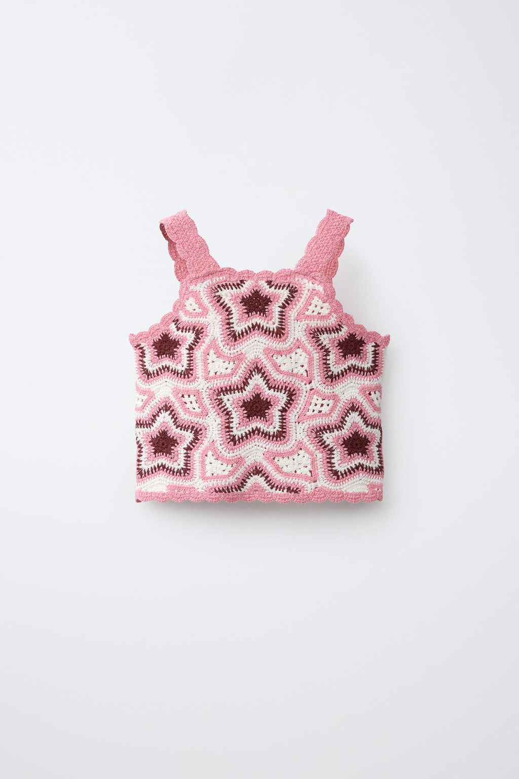 TOP PUNTO CROCHET ESTRELLAS / Rosado - Zara фото 2
