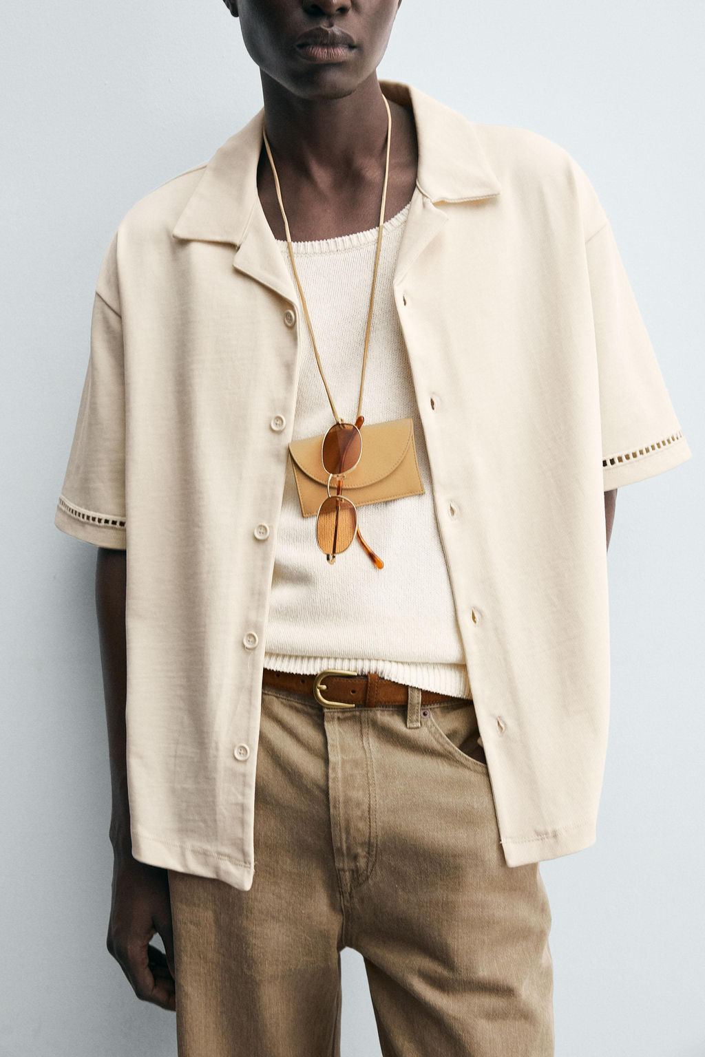 COMFORT SHIRT WITH OPENWORK DETAIL - Zara фото 5