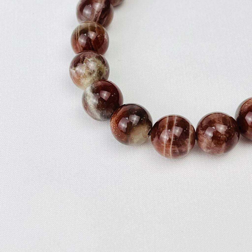 Браслет из Гелиолита (Солнечный камень) 17,5 см - Радуга самоцветов фото 2