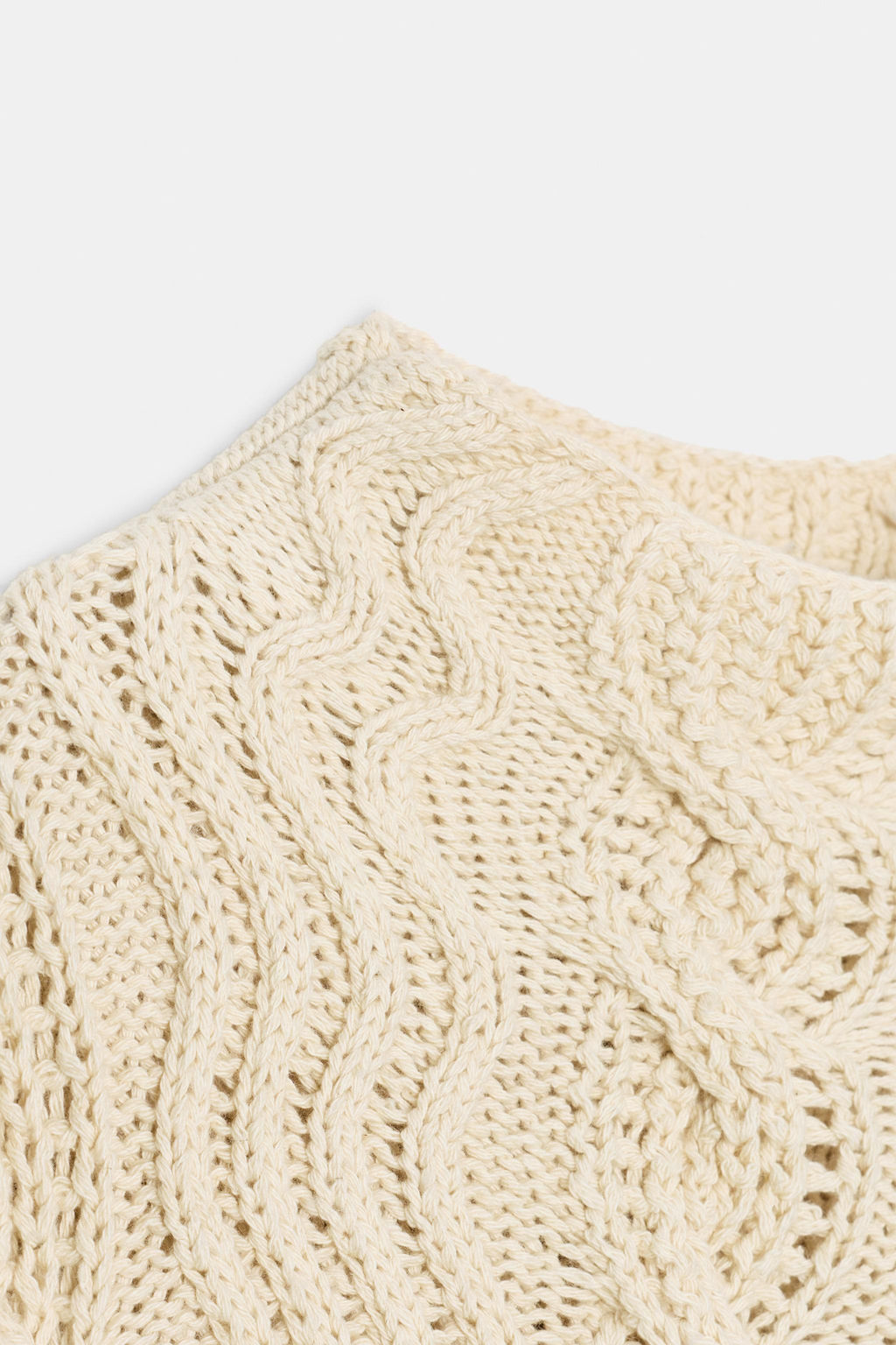 CABLE KNIT WOOL JUMPER - Zara фото 4