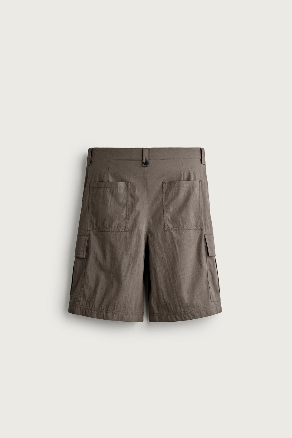 BERMUDA CARGO RELAXED FIT PLIEGUES / Marr?n / Topo - Zara фото 7