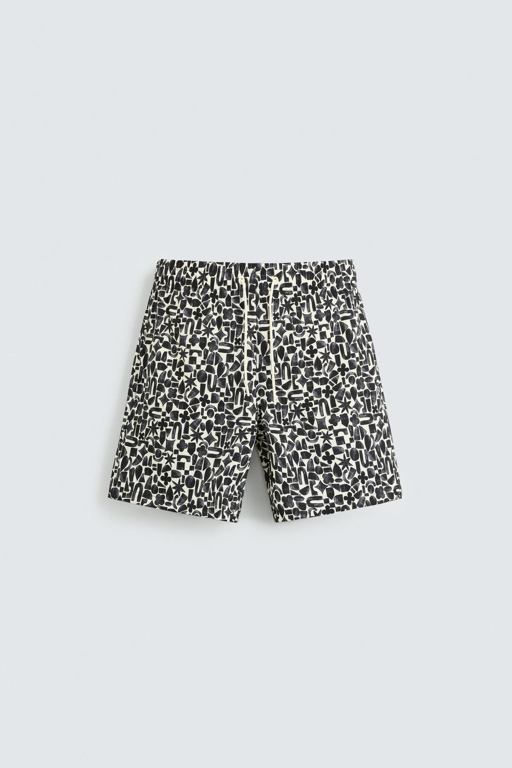 GEOMETRIC PRINT LONG SWIMMING TRUNKS - Zara фото 5