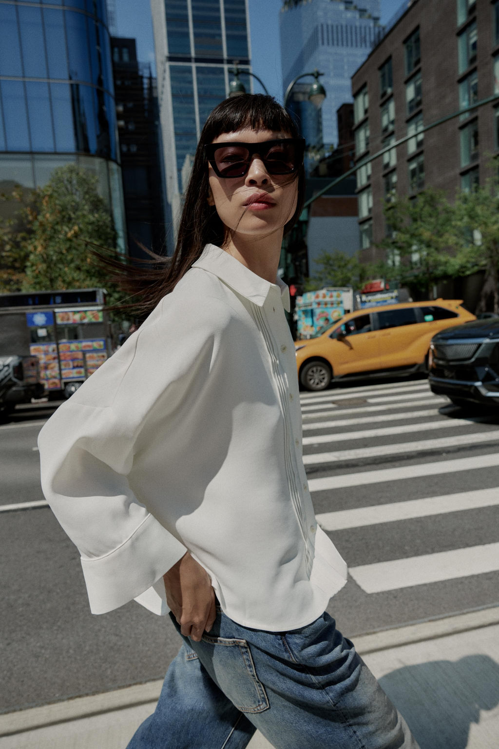 CREPE SHIRT WITH PINTUCKS - Zara фото 4