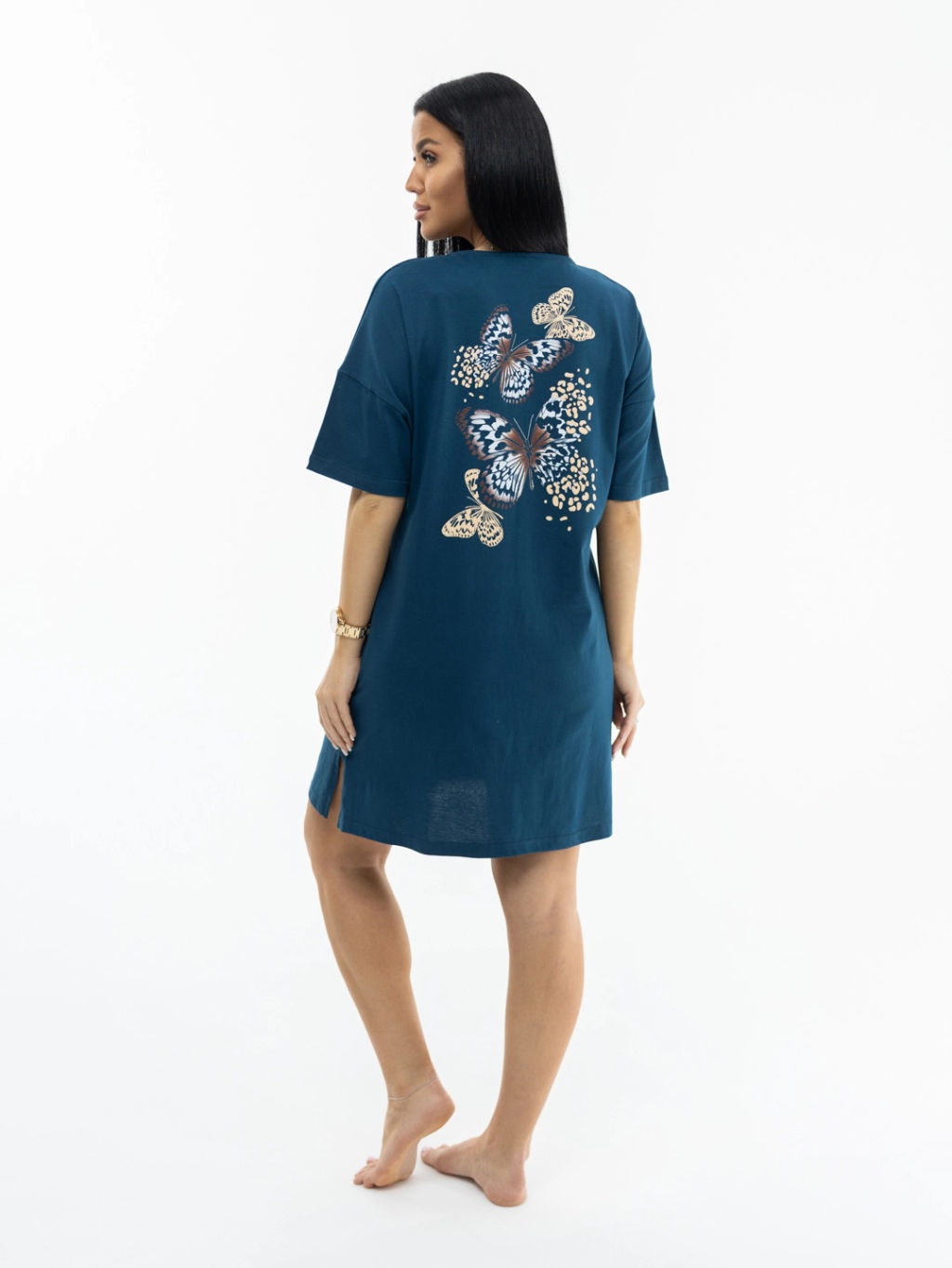 Туника женская, цвет зеленый