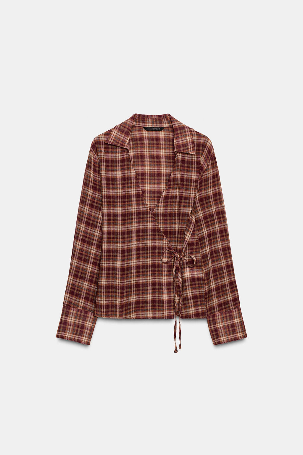 CHECK WRAP SHIRT - Zara фото 3