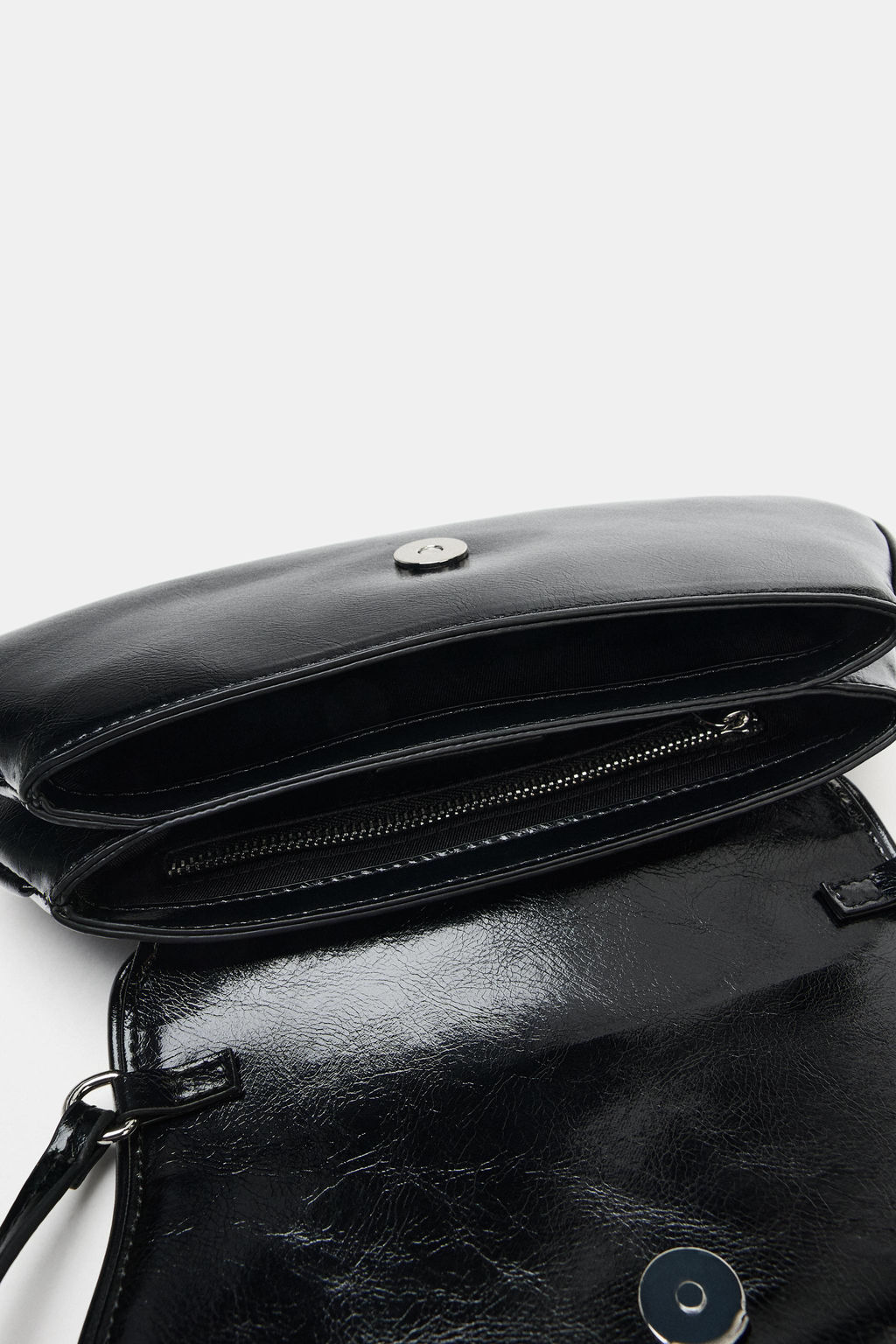 BOLSO DE HOMBRO SOLAPA / Negro - Zara фото 5