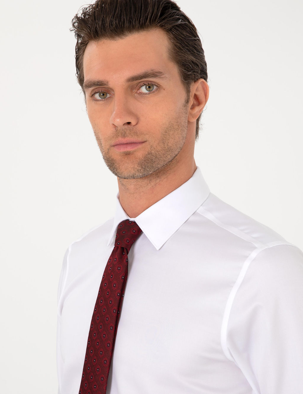 Beyaz Slim Fit %100 Pamuk Klasik G_mlek - Cacharel фото 2