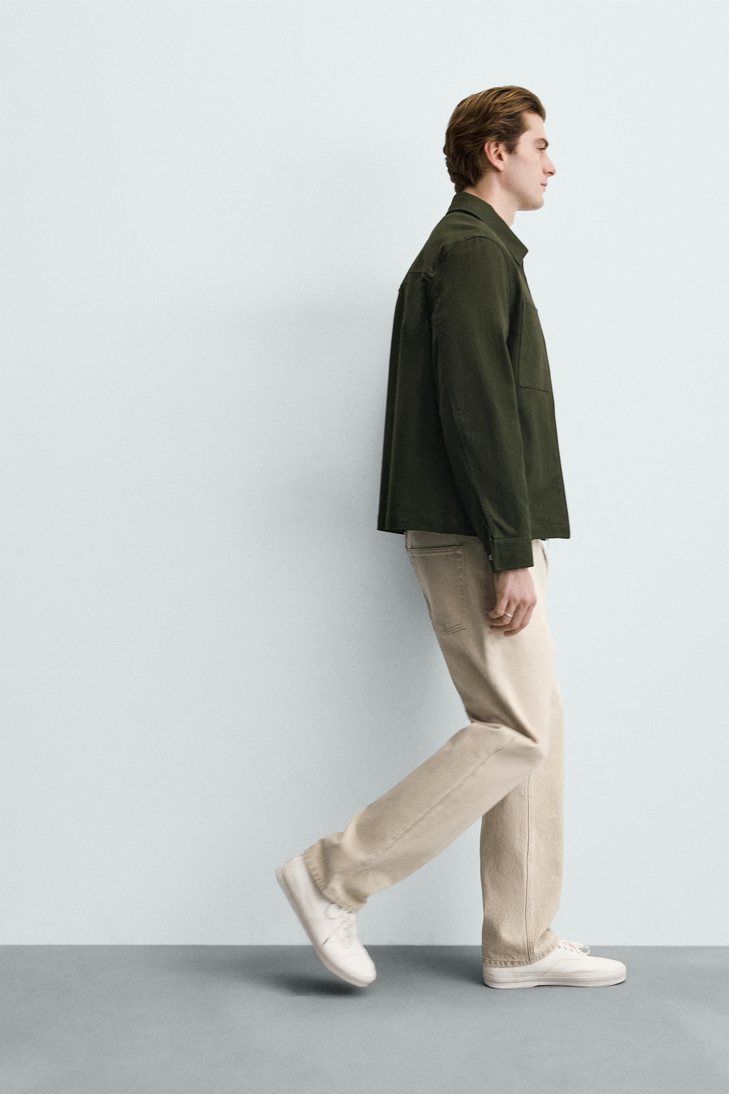 JEANS STRAIGHT ANKLE FIT / Verde gris - Zara фото 6