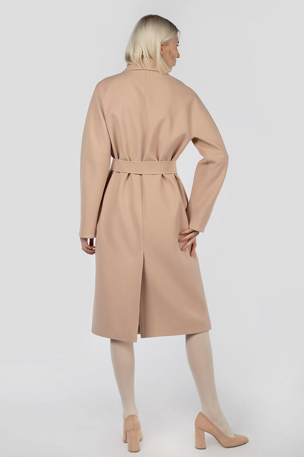 Пальто женское демисезонное (пояс) - El podio фото 4