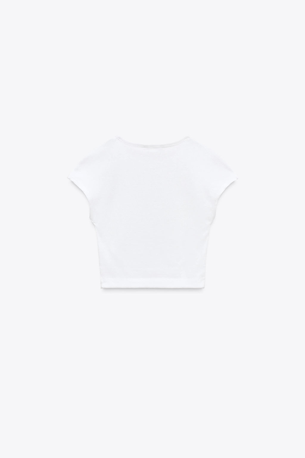 COTTON MODAL CROPPED T-SHIRT - Zara фото 29