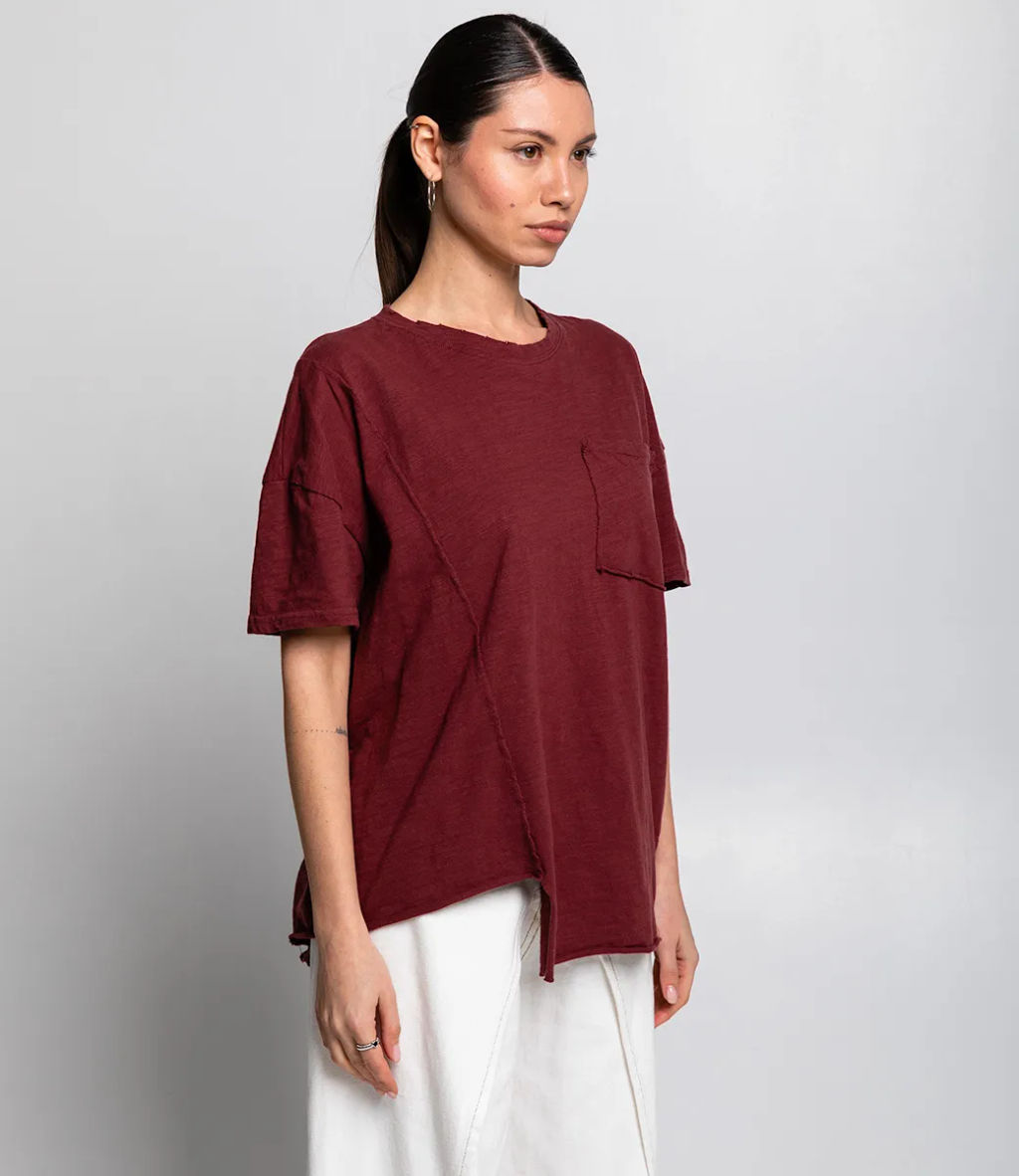 Футболка #КТ002258, бордовый