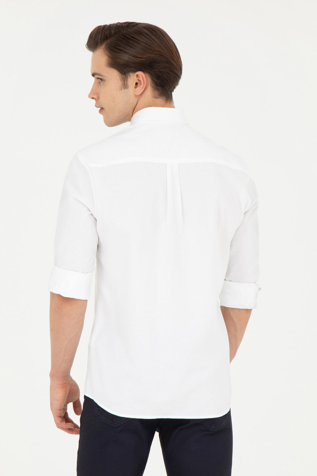 Мужская белая рубашка с длинным рукавом - U.s. polo assn фото 12