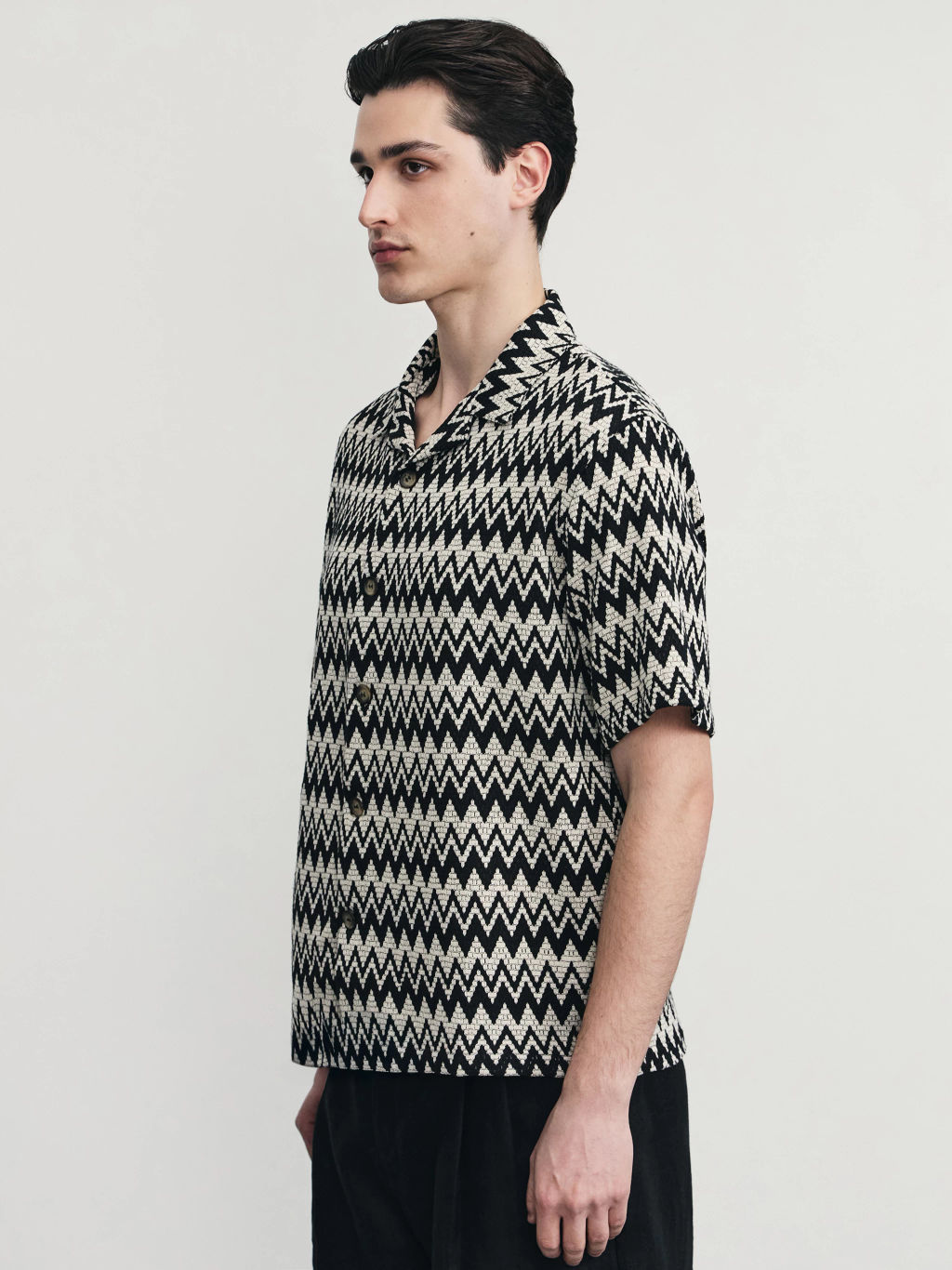 Рубашка кроше из смесового хлопка / Zarina  фото 4