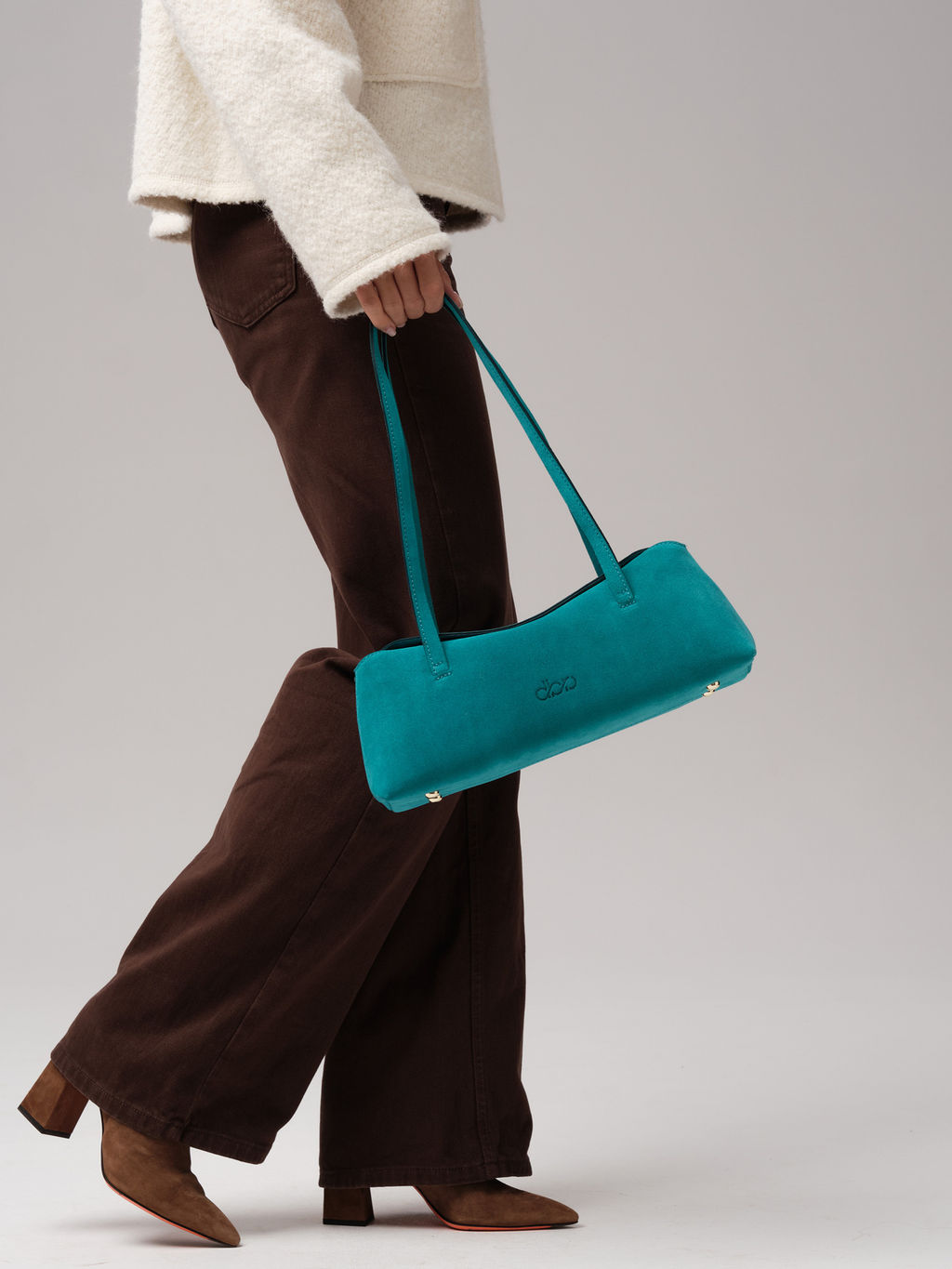 Замшевая сумка Raduy DBR 31127 зеленый изумруд фото 5