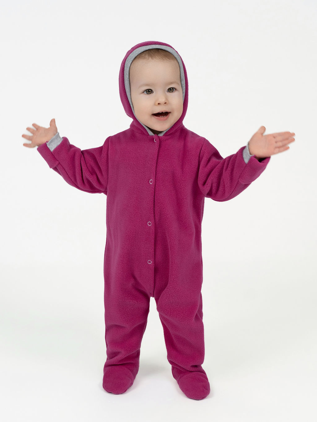 Комбинезон ясельный флисовый фуксия - Утенок фото 16