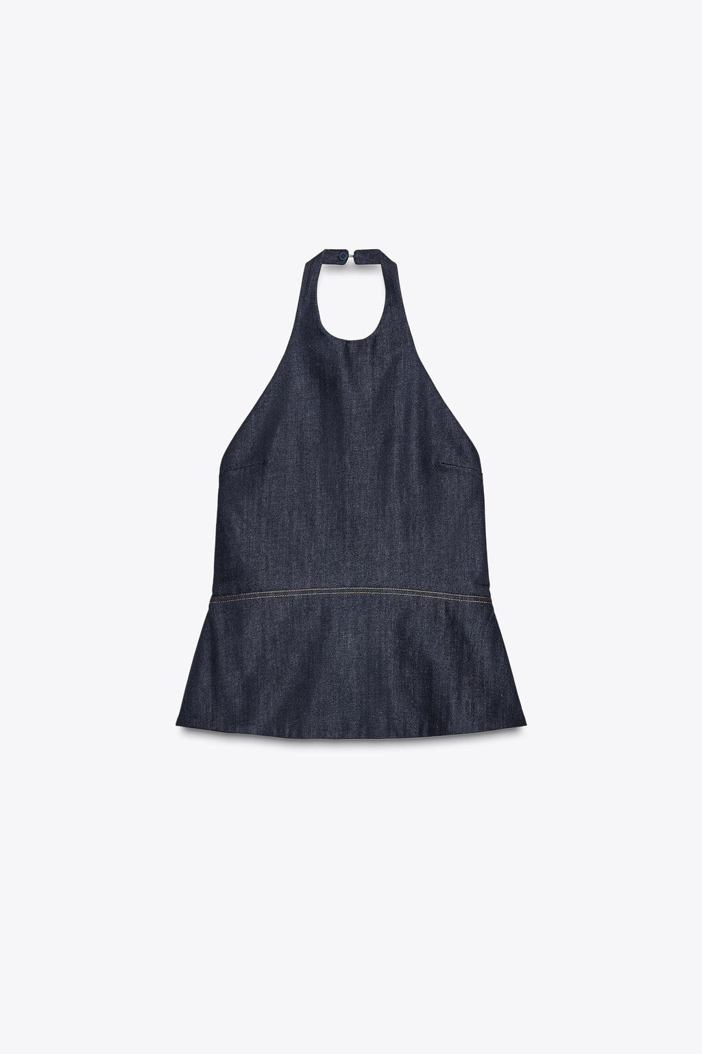 ZW COLLECTION DENIM HALTER TOP - Zara фото 5