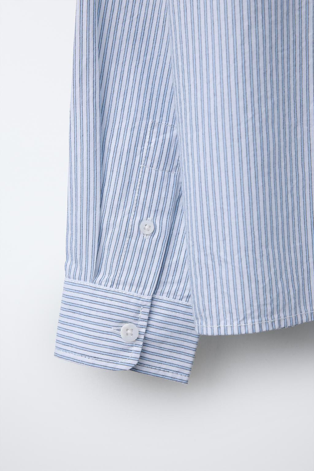 STRIPED SHIRT WITH SLOGAN - Zara фото 4