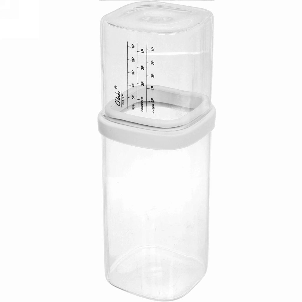 Банка для продуктов стеклянная 700мл "Olala" с мерный стаканом