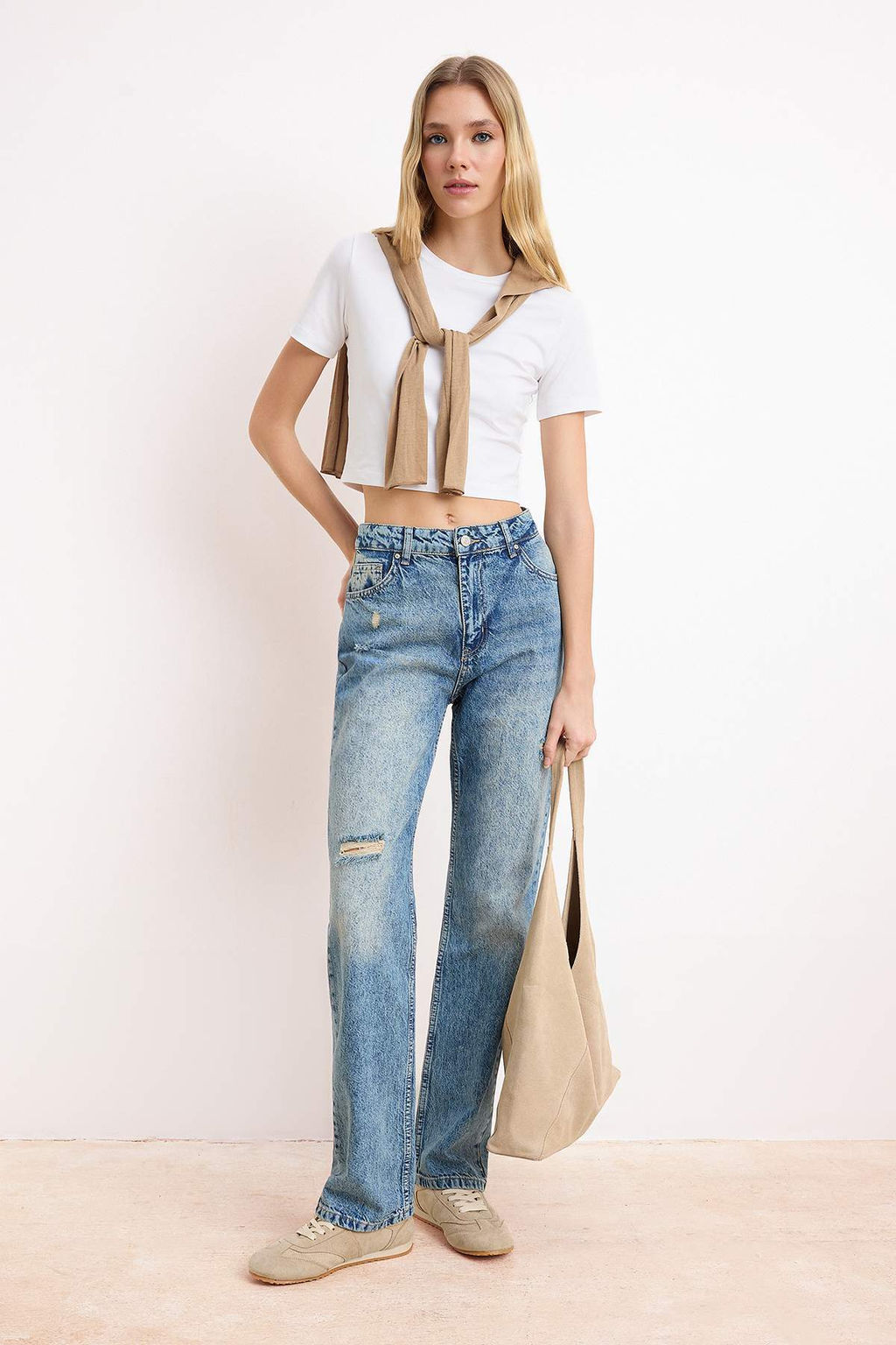 Mavi Yuksek Bel Straight Jeans TWOSS26JE00070 - Trendyolmilla фото 3