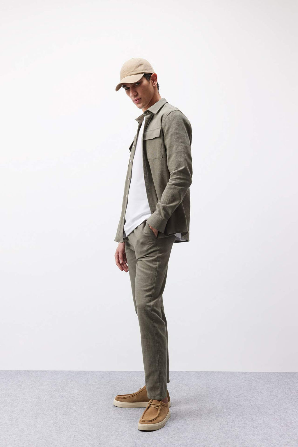 Regular Fit Normal Kesim Yazl?k Jogger Pantolon Dokuma Cepli - Defacto фото 8
