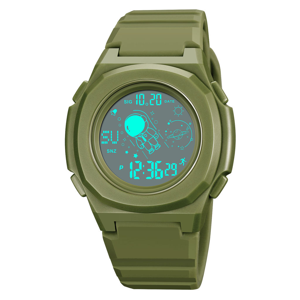 Часы наручные Skmei мужские электронные спортивные 2024army-green