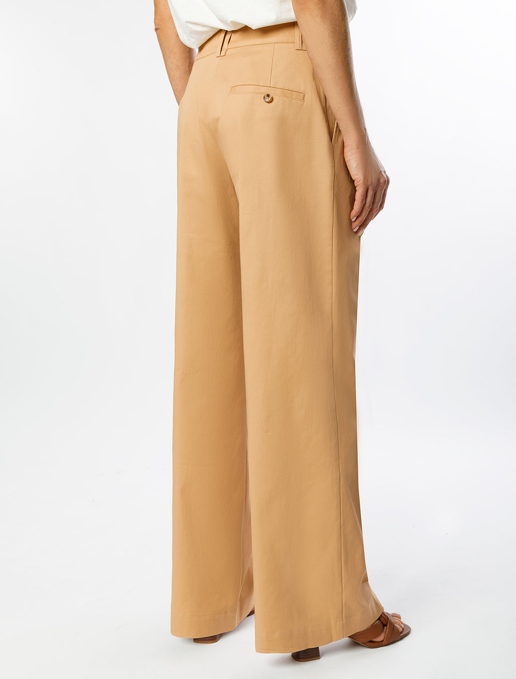 Брюки-палаццо из хлопка с защипами - Vilatte фото 4