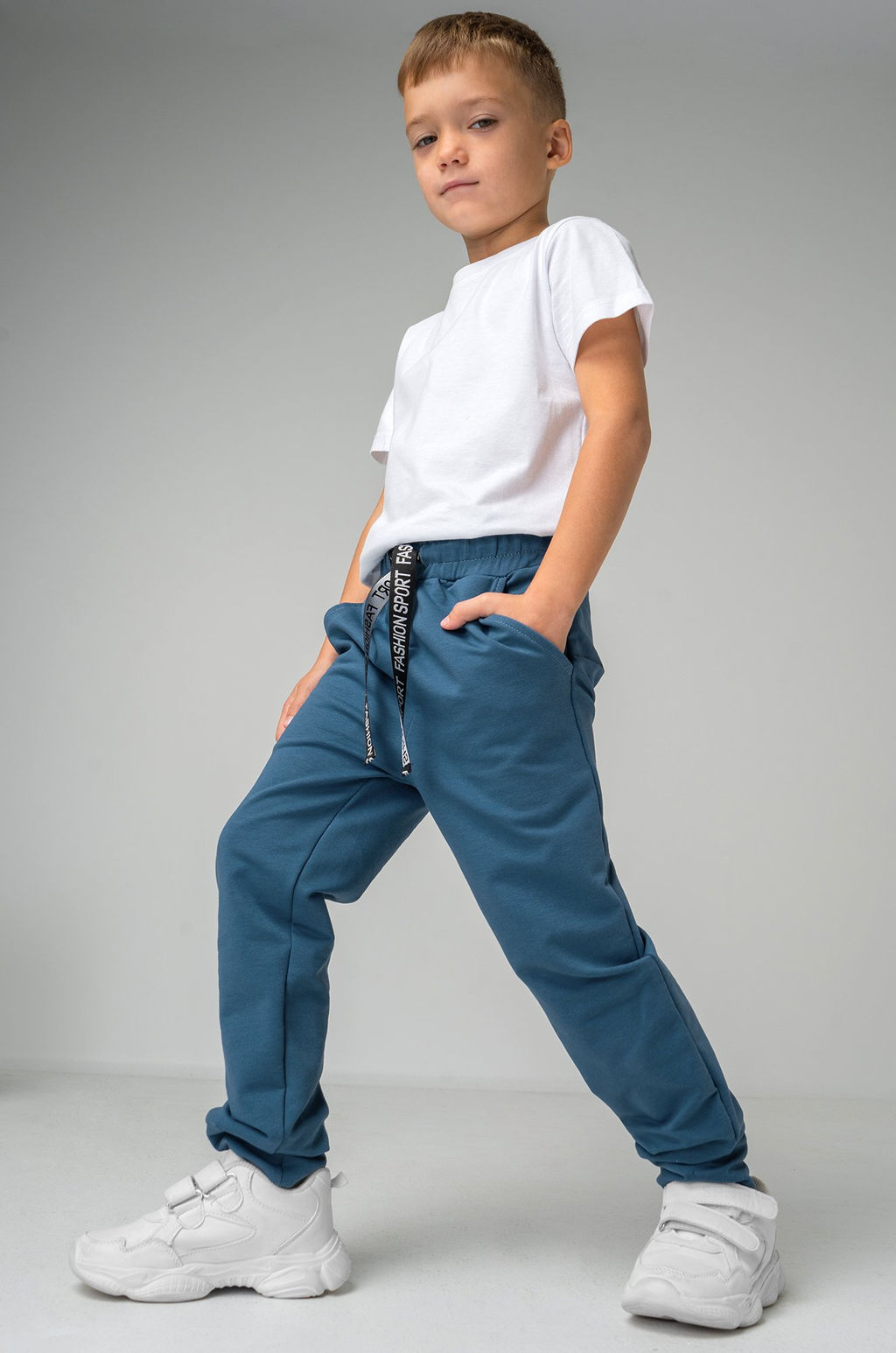 Брюки для мальчика из футера двухнитки Bonito - Happy fox фото 2