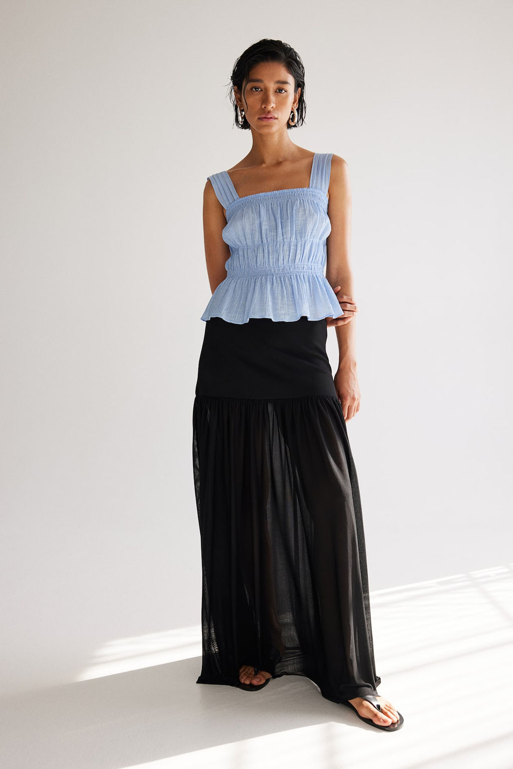 Top de crepe con peplo - H&m фото 2