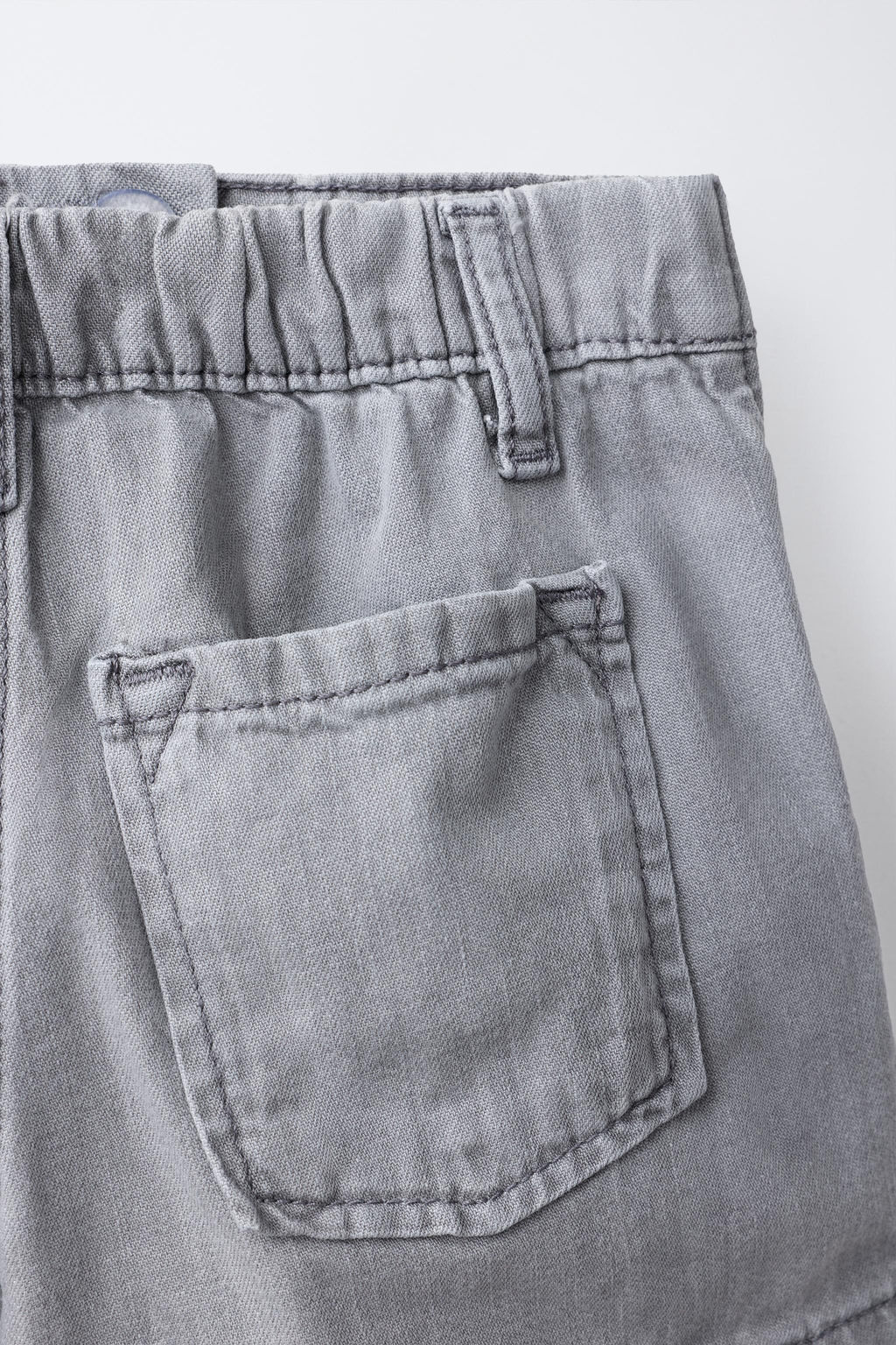 FALDA BERMUDA DENIM BRILLOS / Gris