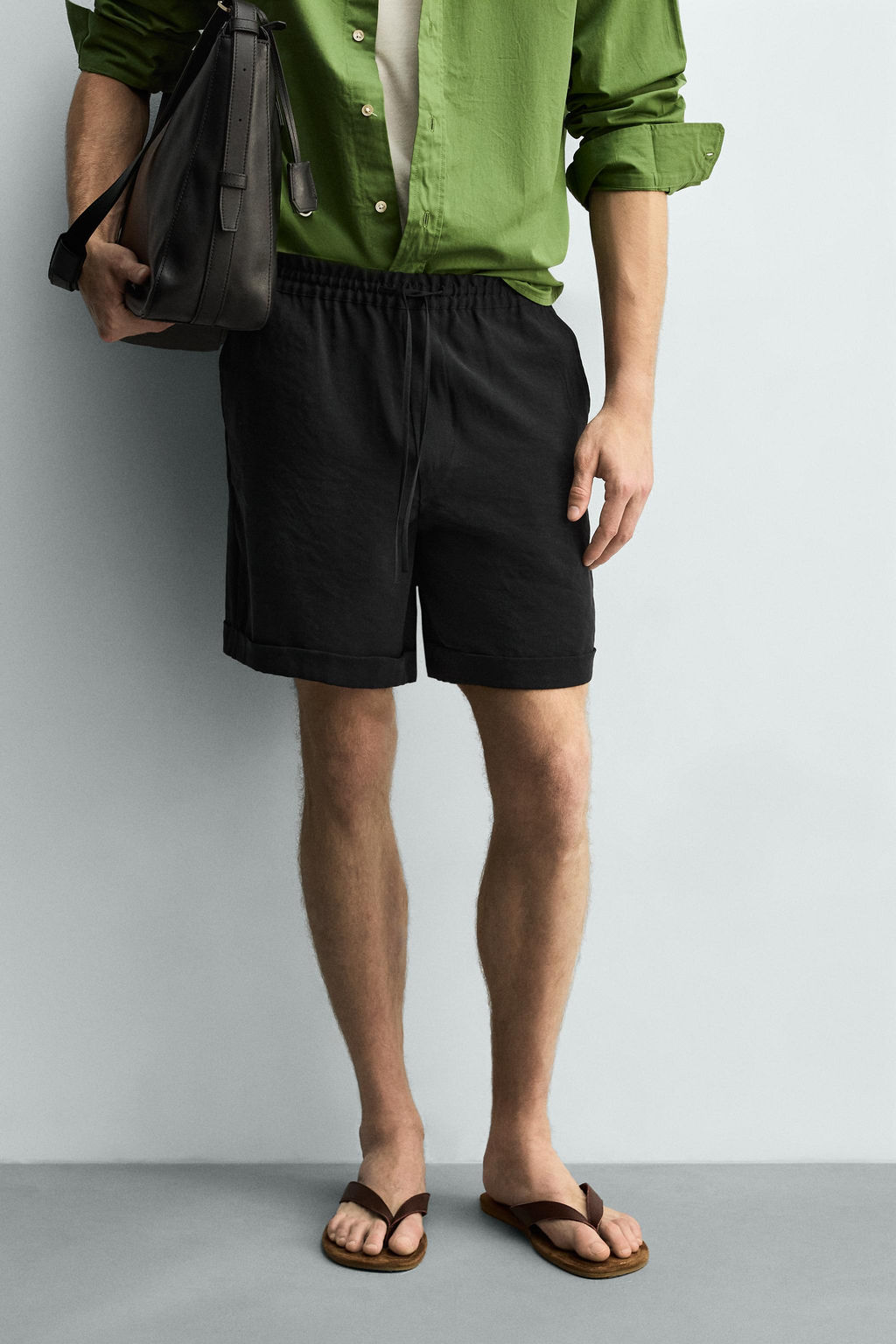 BERMUDA FLUIDA RELAXED FIT / Negro - Zara фото 2