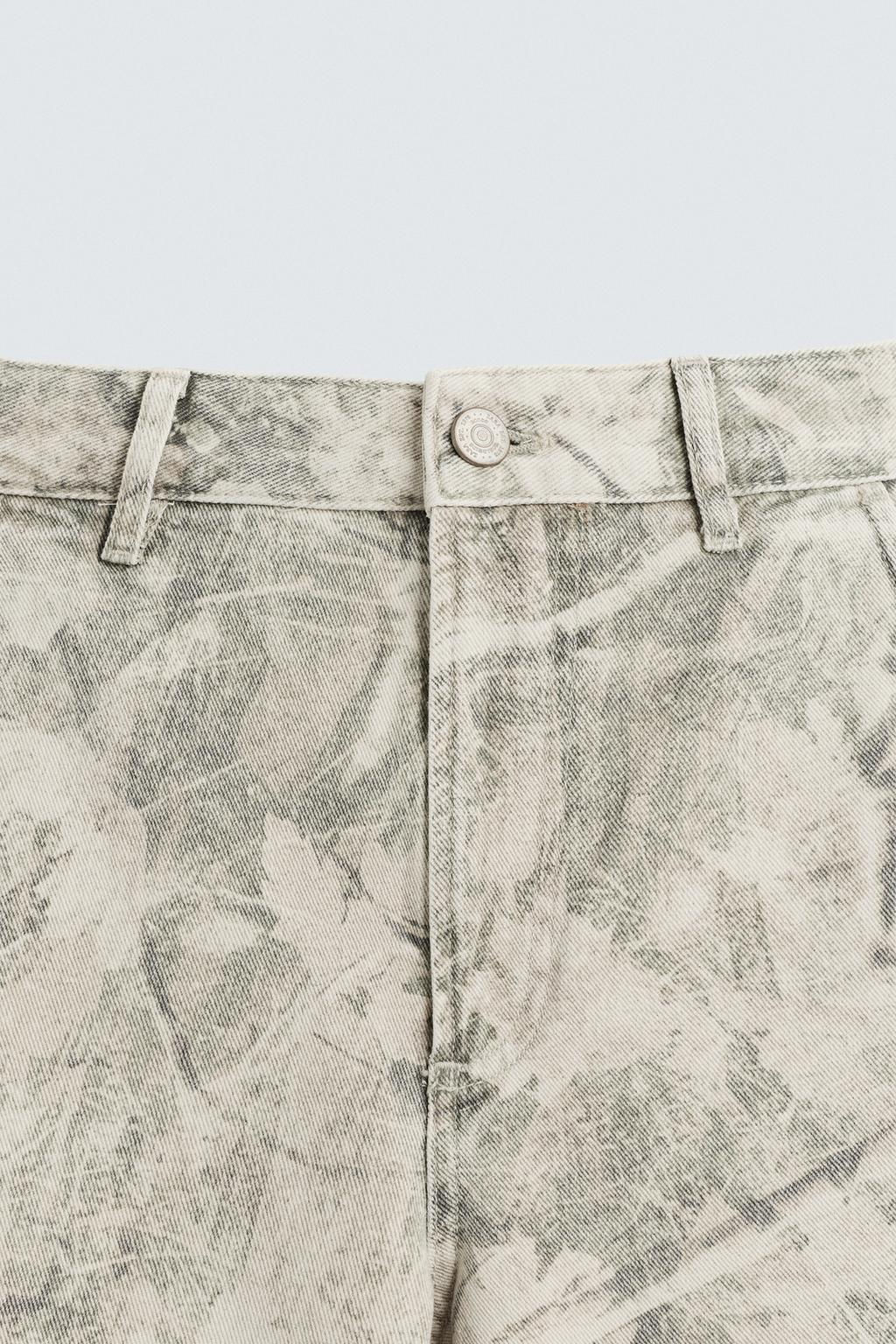 ABSTRACT PRINT RELAXED FIT BERMUDA SHORTS - Zara фото 12