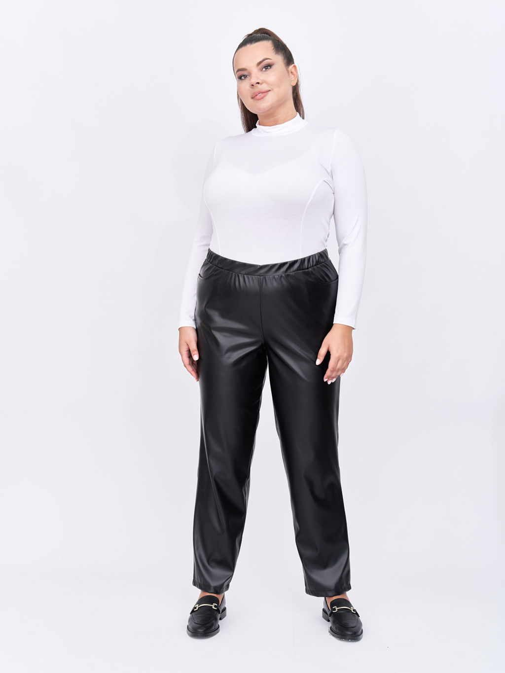 Брюки из эко-кожи BB00509BLK01 - Артесса фото 4